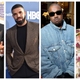 J. Prince, left; Drake, Kanye West, Nicki Minaj.